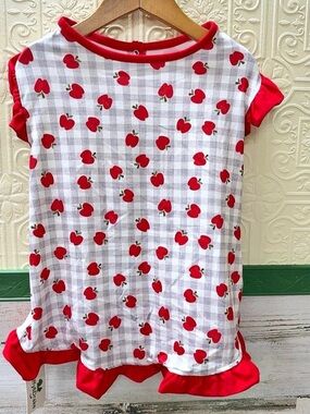 Griffy&Drake Apple of My Eye Ruffle Shirt Dog Shirt Large